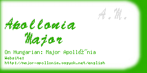 apollonia major business card